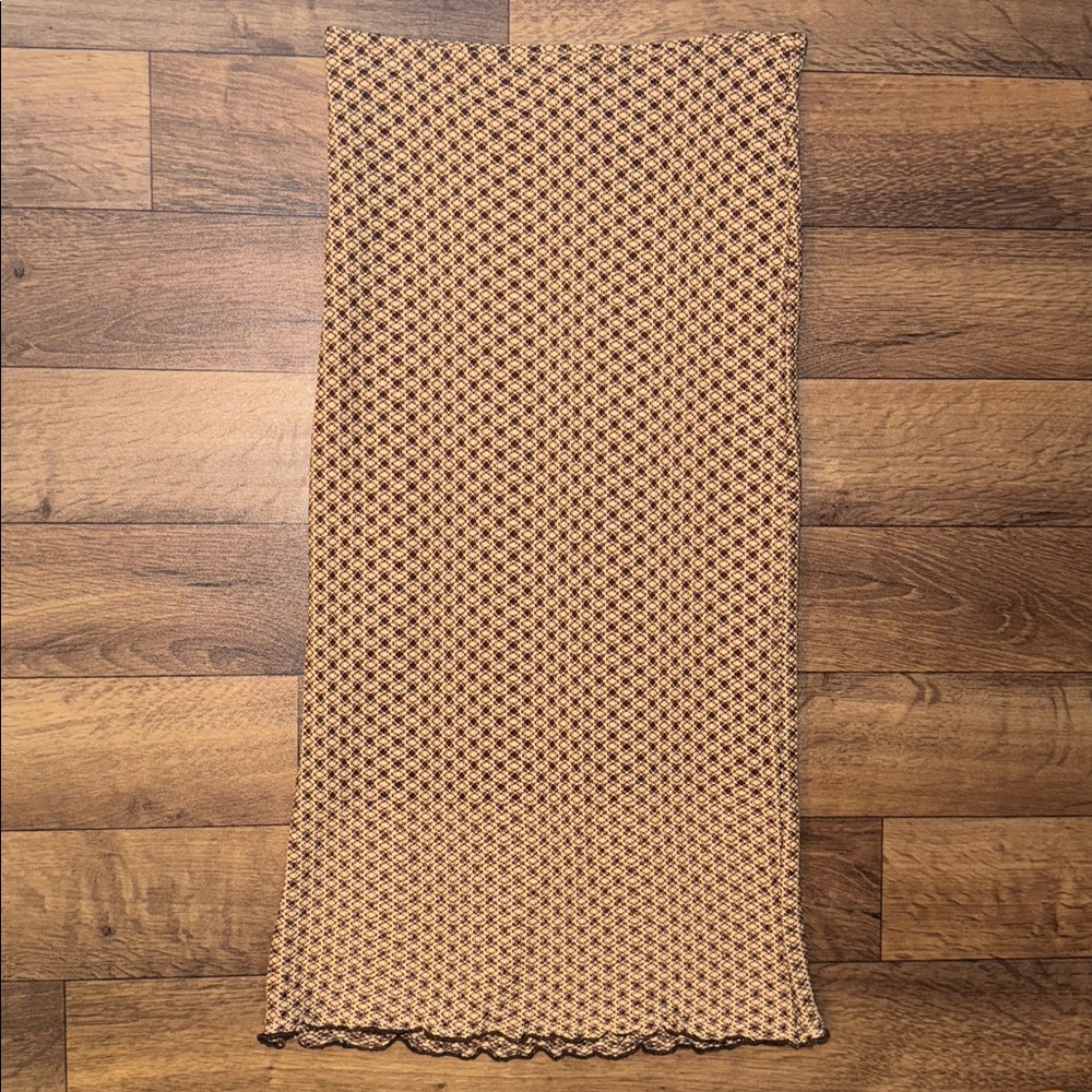 Y2K XI USA Size Large Midi Skirt Brown Earthy Fairycore Whimsical 90’s Baddie